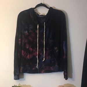 NWOT oil spill colored tie dye hoody